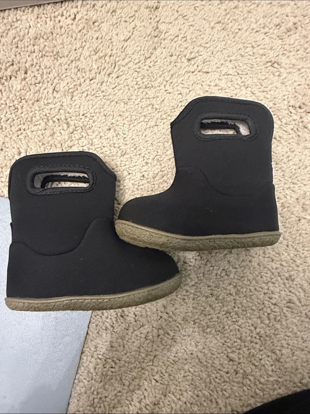 Bogs Waterproof Kids Black Winter Pull-On Boots
